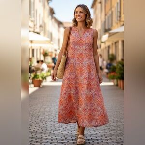 J.Jill Linen Sleeveless Dress | Size: S |  Color: Multicolor